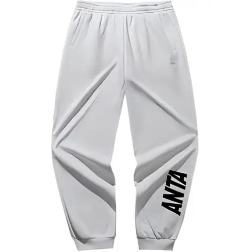 Anta Life Collection Knitted Sweatpants Men's Gray Heather Gray