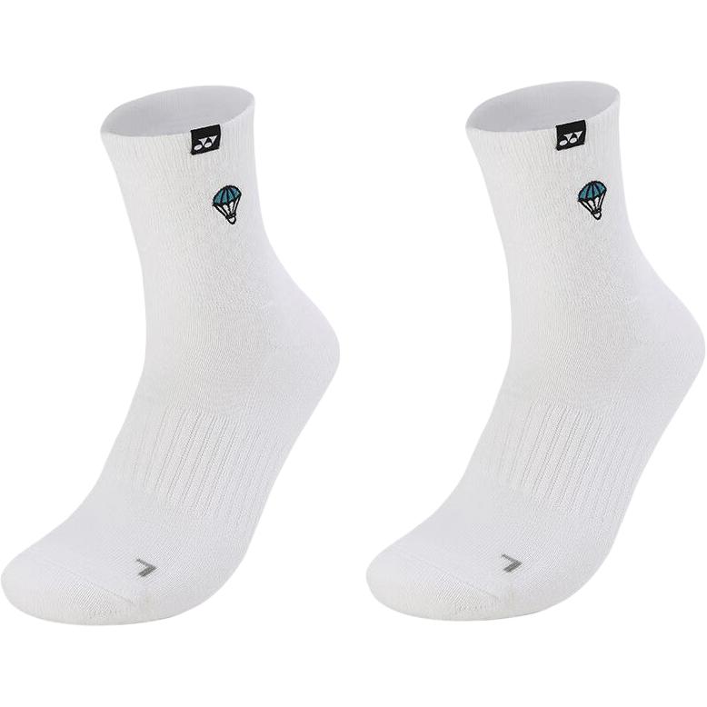 YONEX Crew Socks Men’s 2 Pack White
