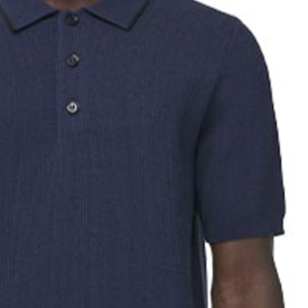 Мужские футболка Burberry Polo (темно-синий) — фото 4