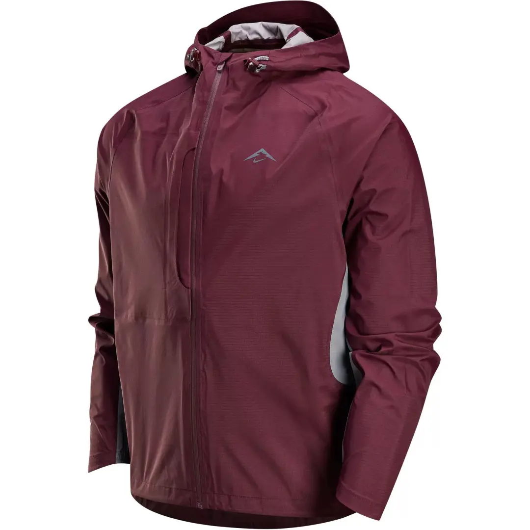 Nike Hiking Waterproof, Windproof, And Breathable Windbreaker Jacket Men's Burgundy Red/Black