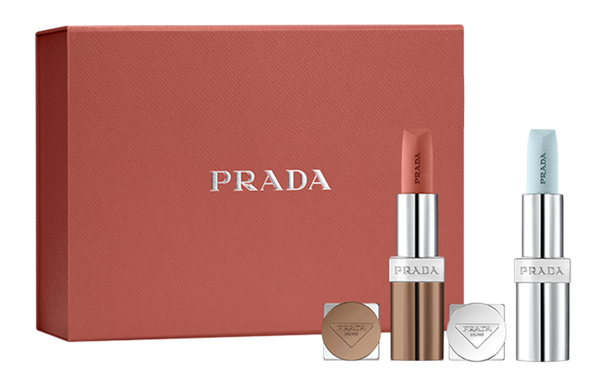 Набор помад Prada (коричнево-красный)