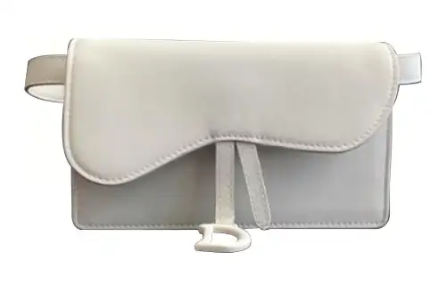 DIOR Saddle Matte Cow Leather Saddle Bag, Crossbody Bag, Fanny Pack Women's White