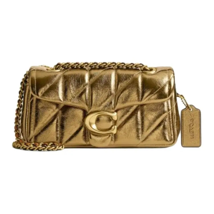 COACH Tabby Sheepskin Shoulder Bag Small Women's Gold