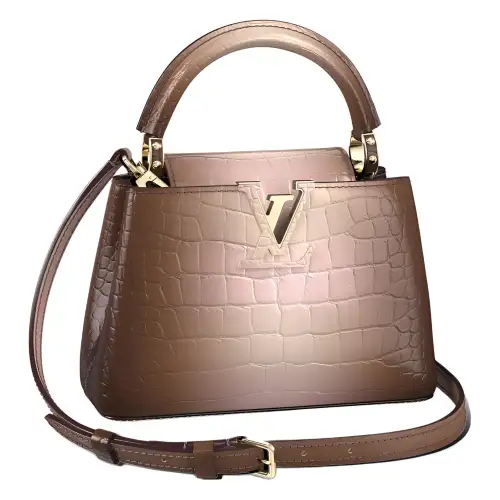 LOUIS VUITTON Capucines Crocodile Leather Kapsyn Shoulder Bag, Crossbody Bag, Handbag Mini Women's Brown