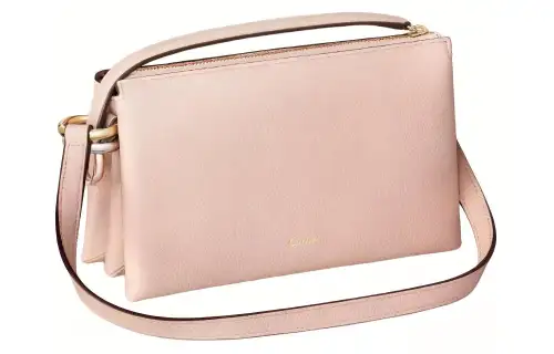 CARTIER Trinity Series Grain Calfskin Crossbody Bag, Shoulder Bag Mini Women's Light Pink