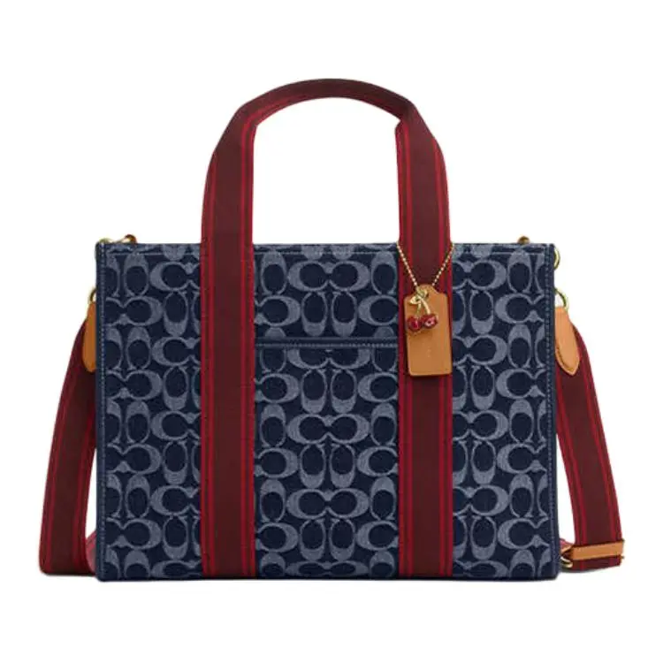 COACH Smith Fabric Tote Bag, Shopping Bag, Shoulder Bag, Crossbody Bag, Handbag Large Women's Denim Blue