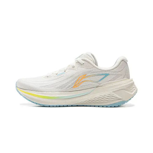 Li Ning My Leap 3.0 Cushioning Breathable Low top Casual Long Distance Running Shoes Women's Mist White
