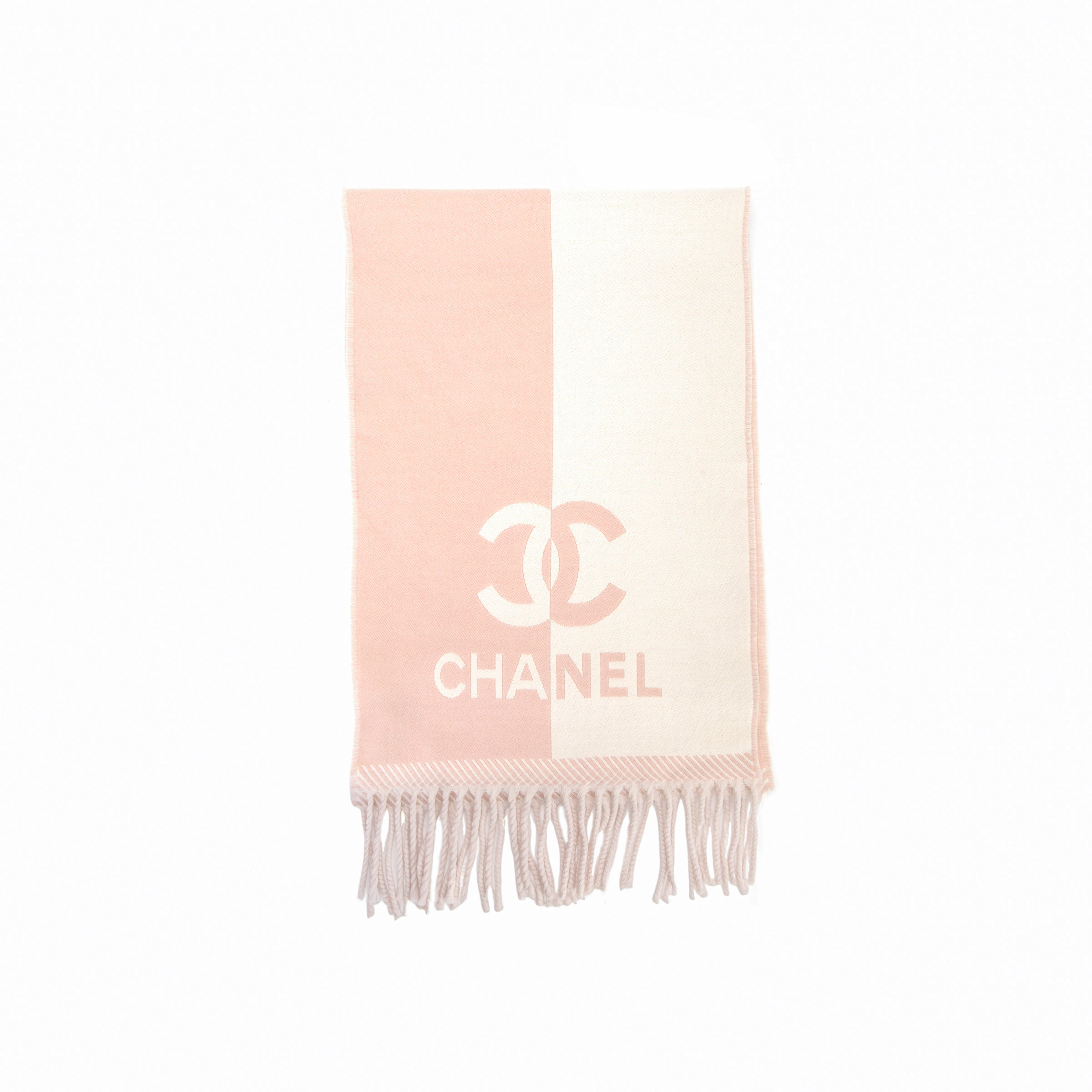 Женский шарф Chanel Wool Colorblock (розовый)