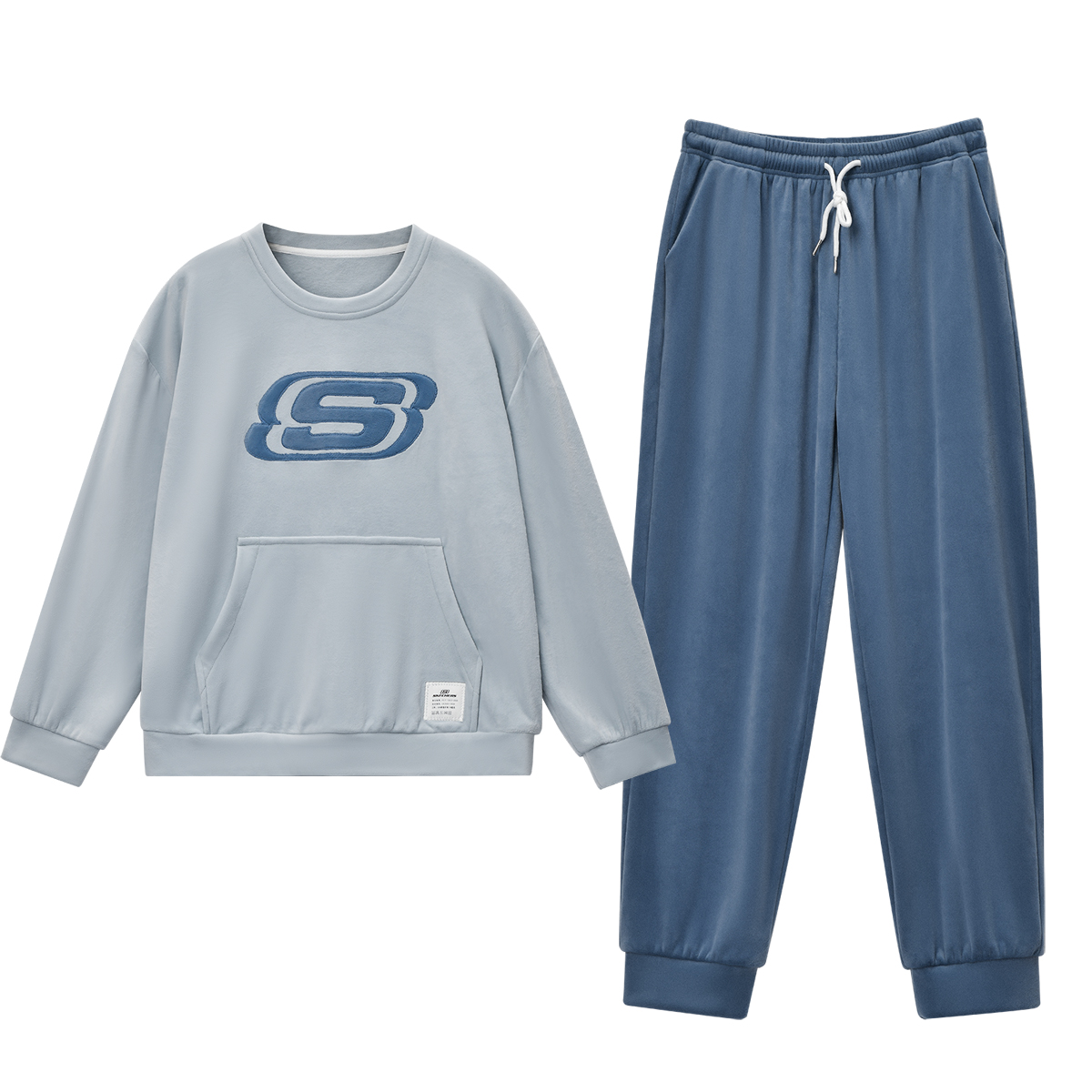 Мужская пижама Skechers Skechers logo (серо-голубой)