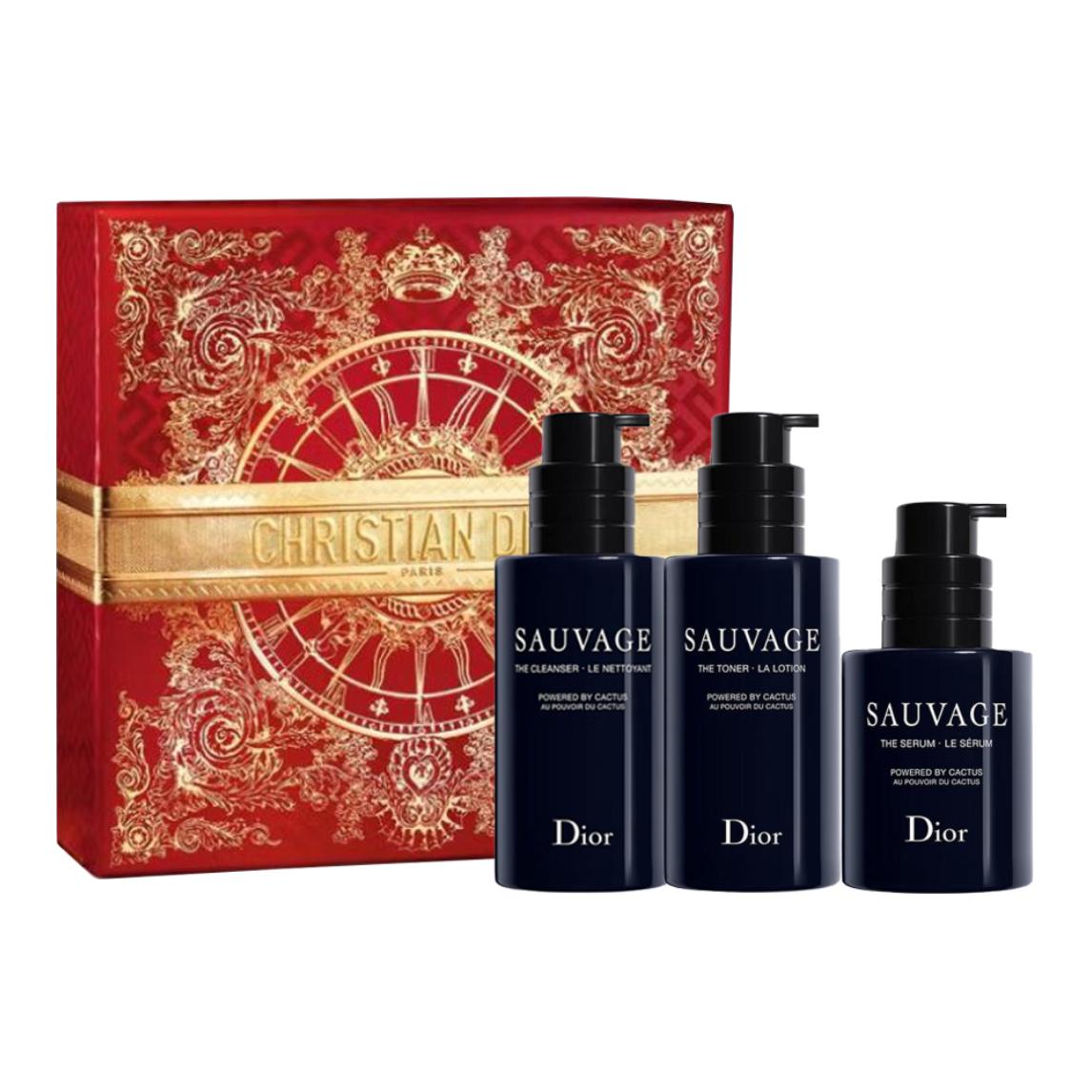 Мужской набор косметики Dior Sauvage (красно-золотой)