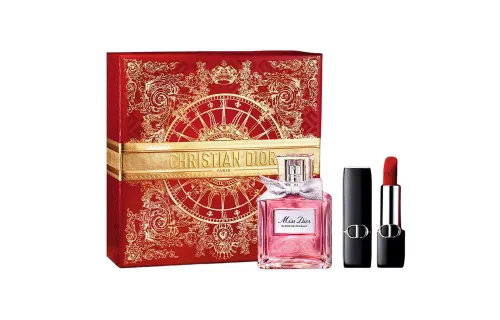 DIOR Vivid Blue Gold Velvet Lipstick Floral Sweetheart