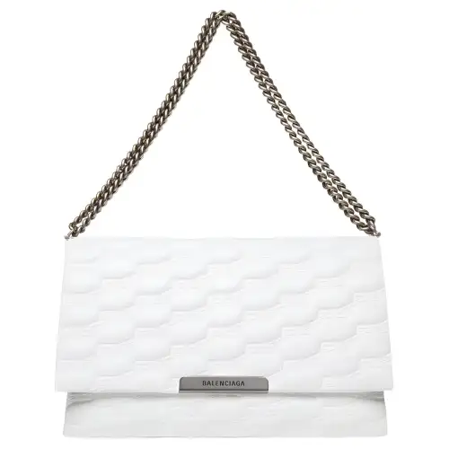 Balenciaga Sheepskin Shoulder Bag Extra Large Women's White