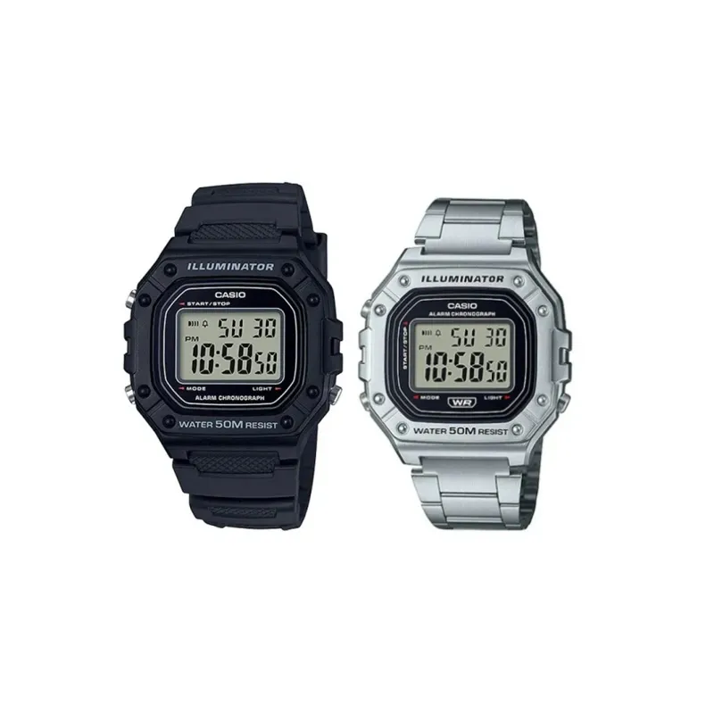CASIO Digital Collection Quartz Movement Resin Strap Watch Unisex Gray Dial