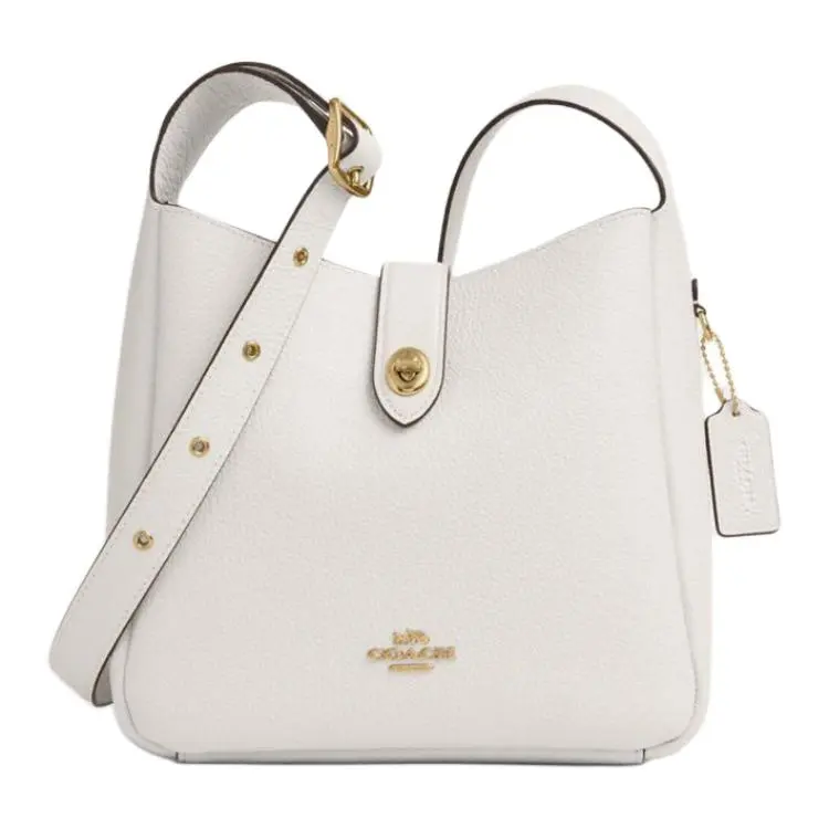 COACH Hadley Cow Leather Crossbody Bags Medium Women's Chalk White