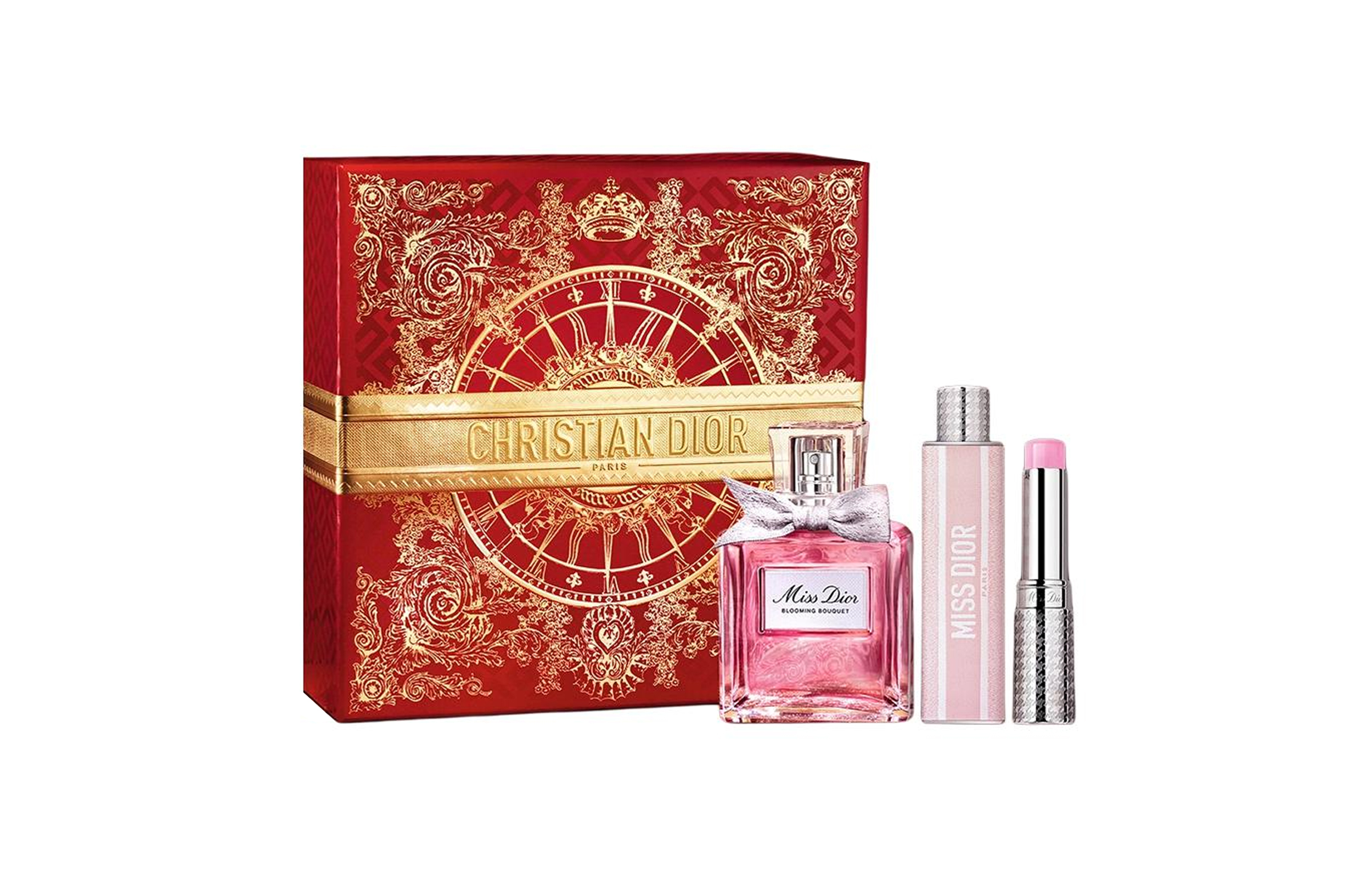 DIOR Balm, perfume, set, floral lemon gift box contains rose, white musk, 30 ml, 3.2g