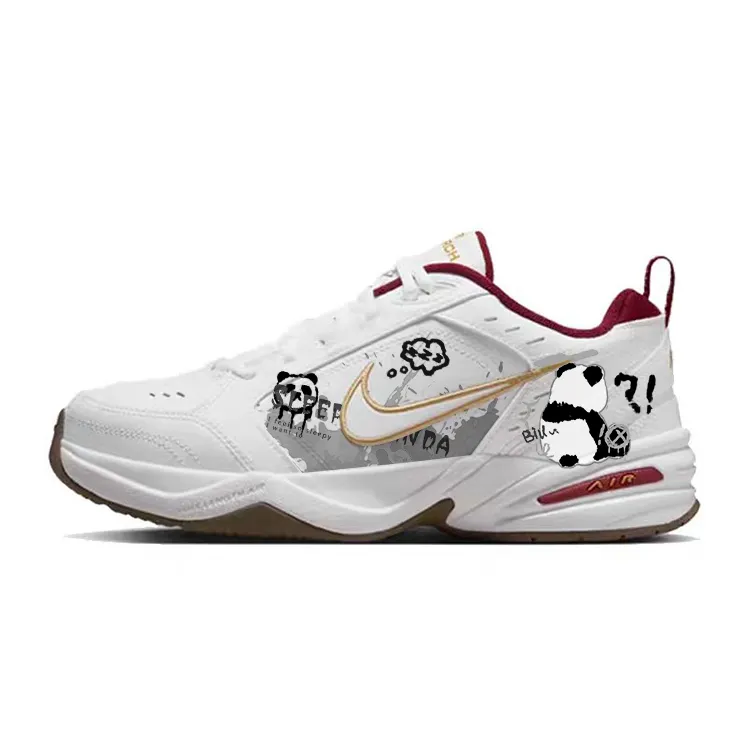 Nike Air Monarch 4 Cushioning Slip Resistant Low top Casual Shoes Unisex White