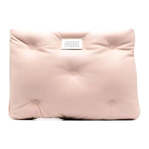 Maison Margiela Leather Pillow Bag Clutch Women's Pink