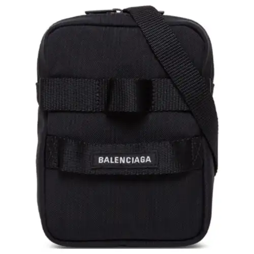 Balenciaga Nylon Shoulder Bag Men's Black