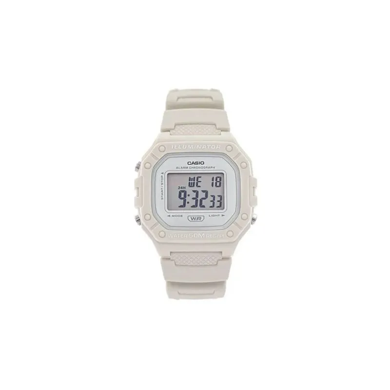 CASIO DIGITAL Quartz Movement Resin Strap Watch Unisex Gray Dial