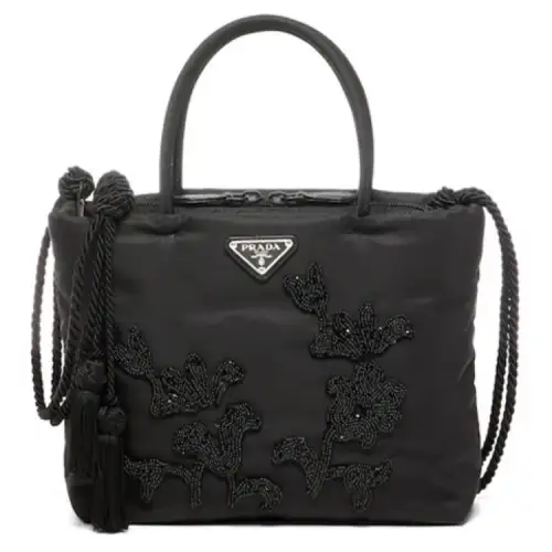 PRADA Nylon Fabric Handbag, Shoulder Bag, Crossbody Bag Women's Black