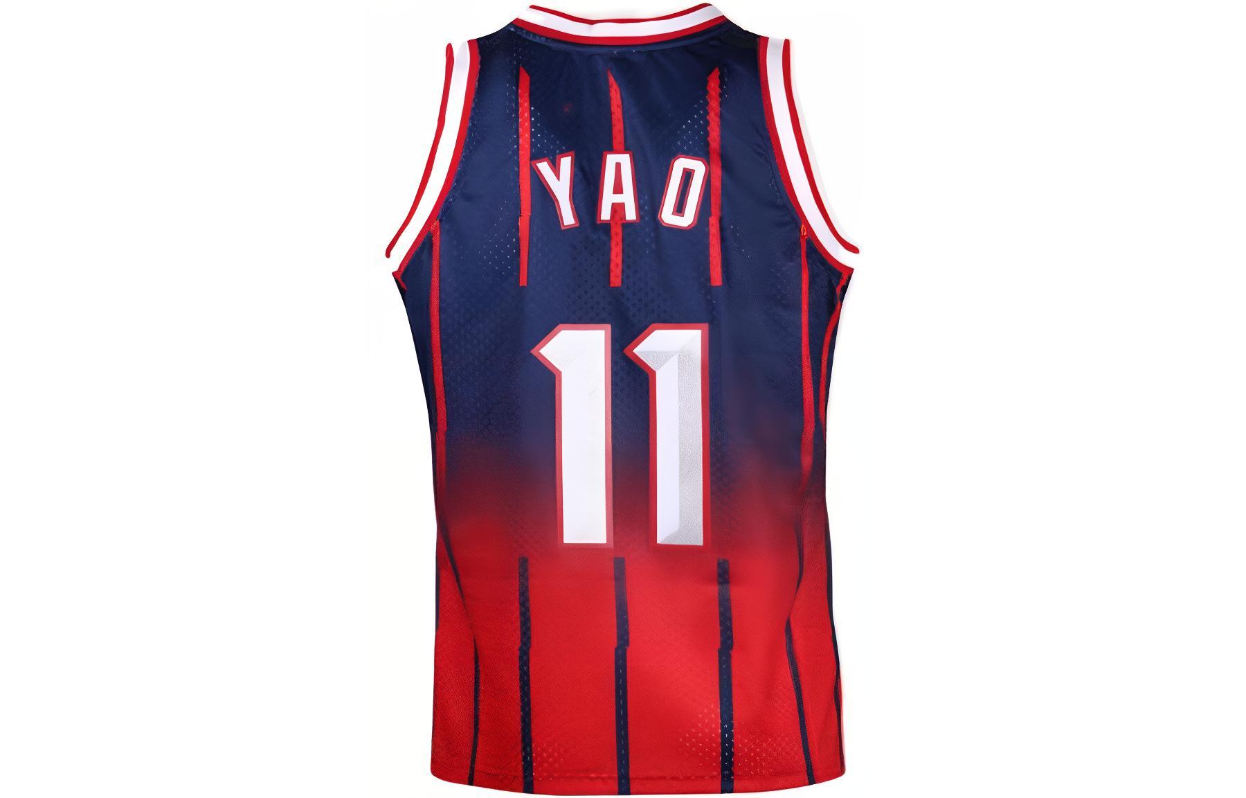 Mitchell Ness Basketball Jerseys Unisex Red Blue Moderate Straight Fit