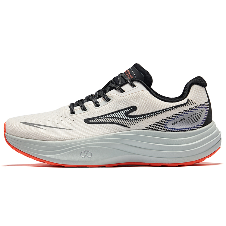 Erke Luanyu Cushioning Lightweight Rebound Low top Casual Training Running Shoes Men’s Microcrystal White Jet Black
