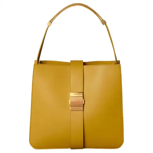 Bottega Veneta Calfskin Shoulder Bag, Handbag Women's Yellow