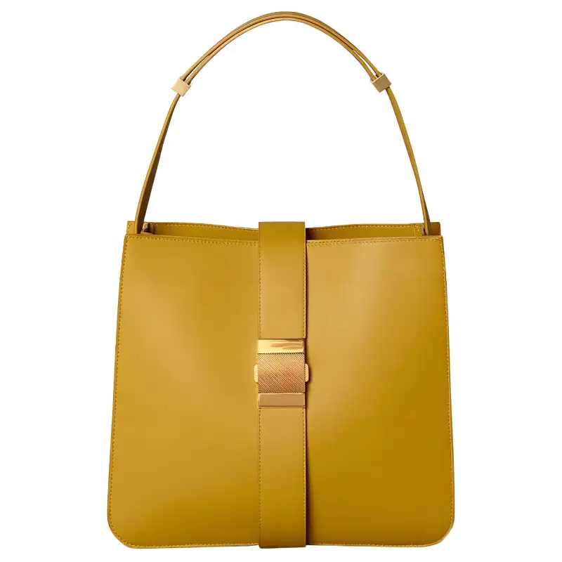 Bottega Veneta Calfskin Shoulder Bag, Handbag Women's Yellow