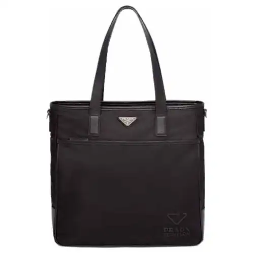PRADA Saffiano Nylon Tote Bag, Shopping Bag, Handbag Men's Black