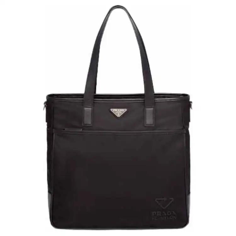 PRADA Saffiano Nylon Tote Bag, Shopping Bag, Handbag Men's Black