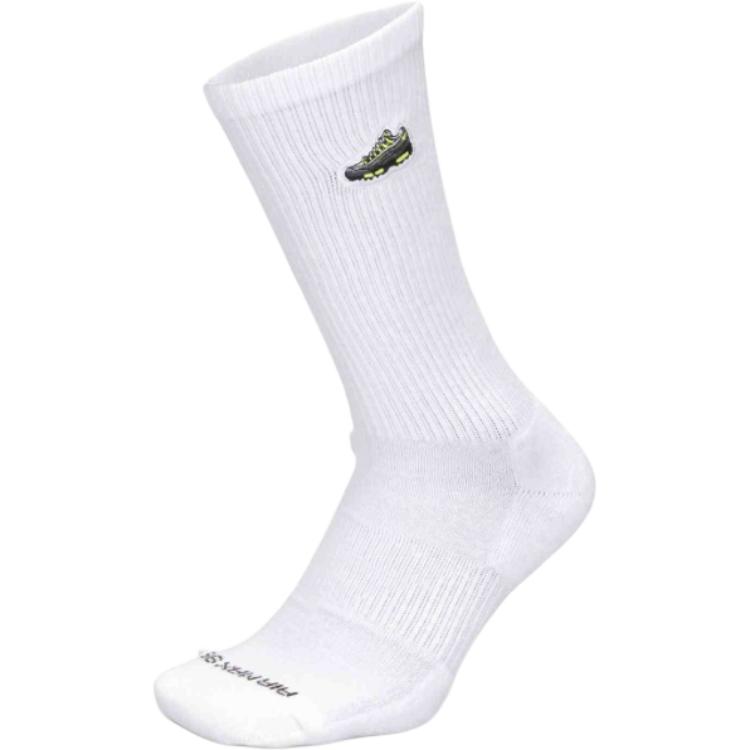 Nike Air Max 95 Crew Socks Unisex 1 Pack White/Medium Gray