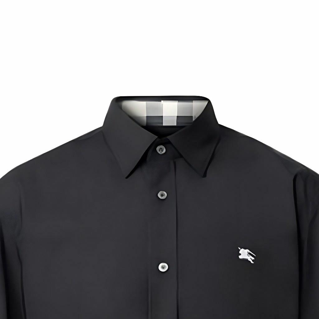 Мужская рубашка Burberry (черная) — фото 4
