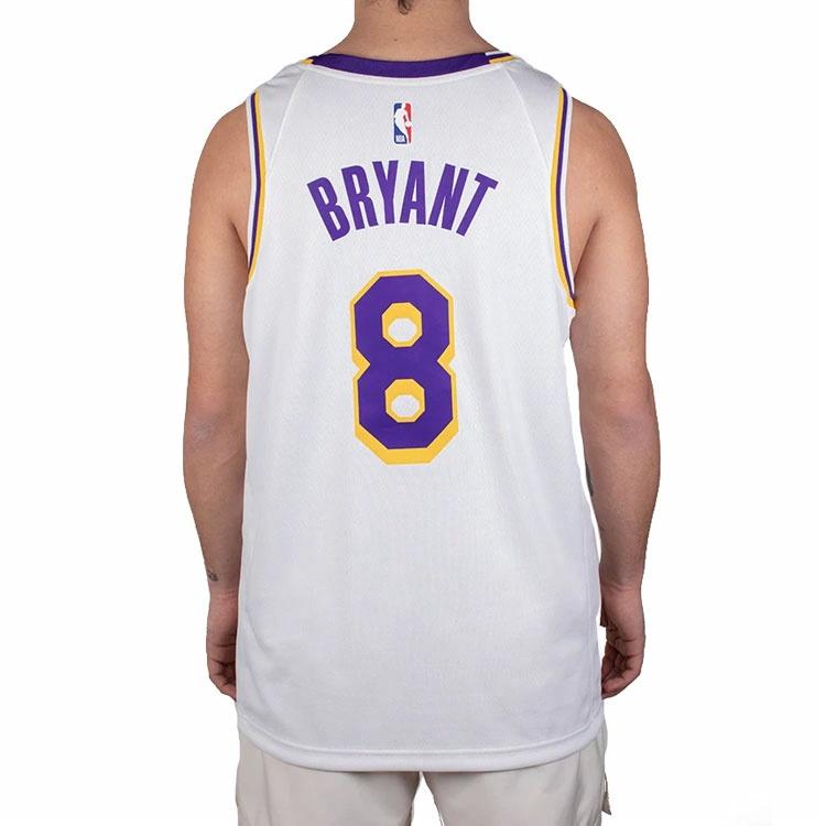 Мужская майка Nike NBA Lakers Kobe Bryant #8 (белая) — фото 4