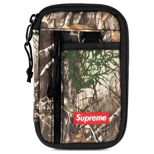 Supreme Canvas Cell Phone Pouch Small Unisex Brown