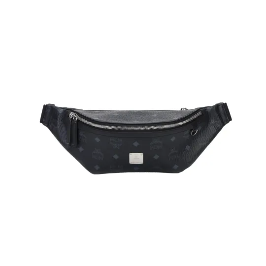 MCM Slim Fursten Belt Bag Medium Visetos Black