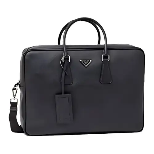 PRADA Saffiano Leather One Shoulder Handbag Men's Black
