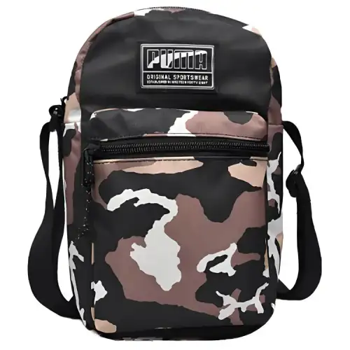 PUMA Polyester Shoulder Bag Unisex Green Camouflage