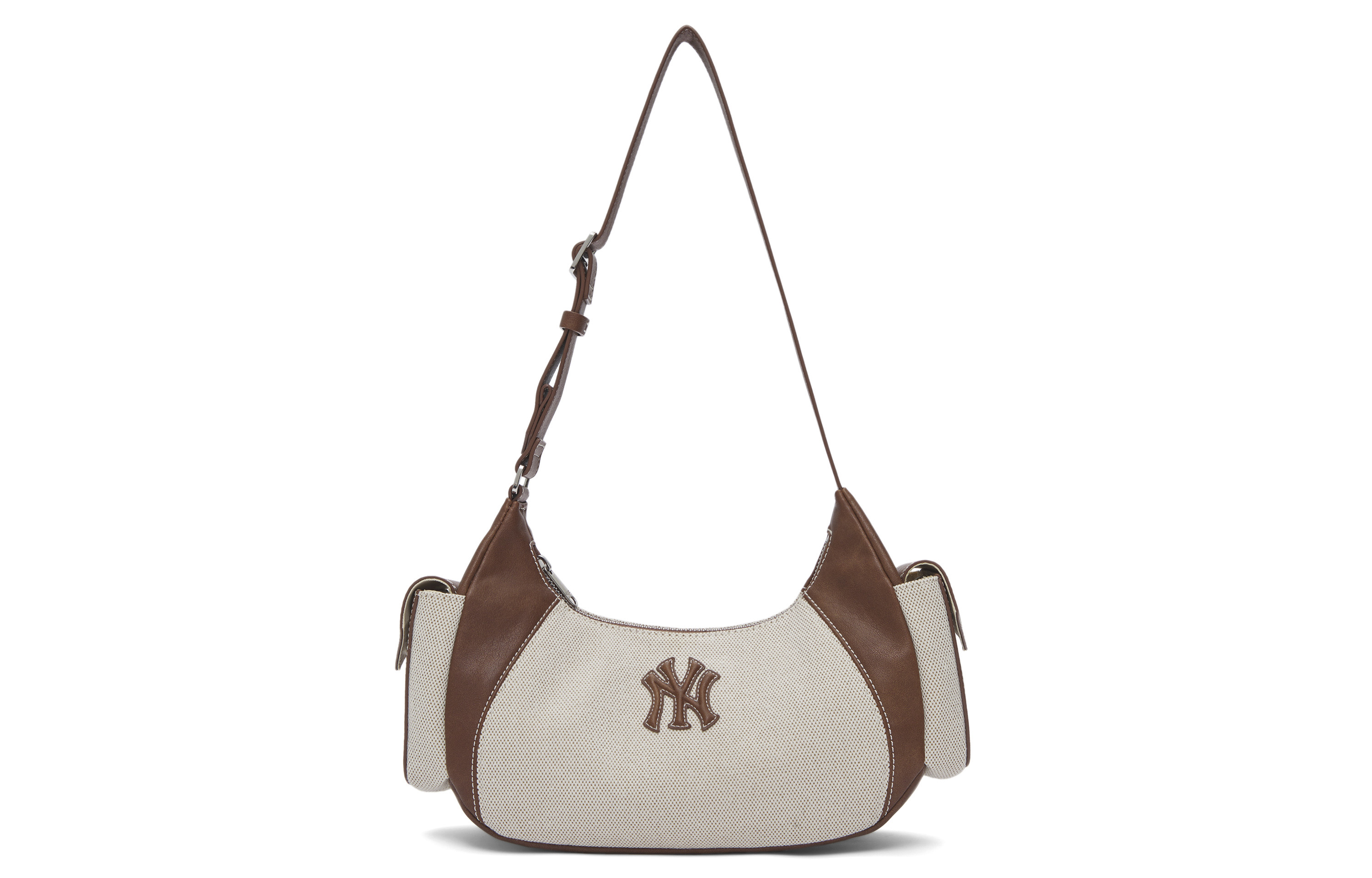MLB MLB, retro capacious underarm bag, big white one-shoulder bag for men and women, for beloved