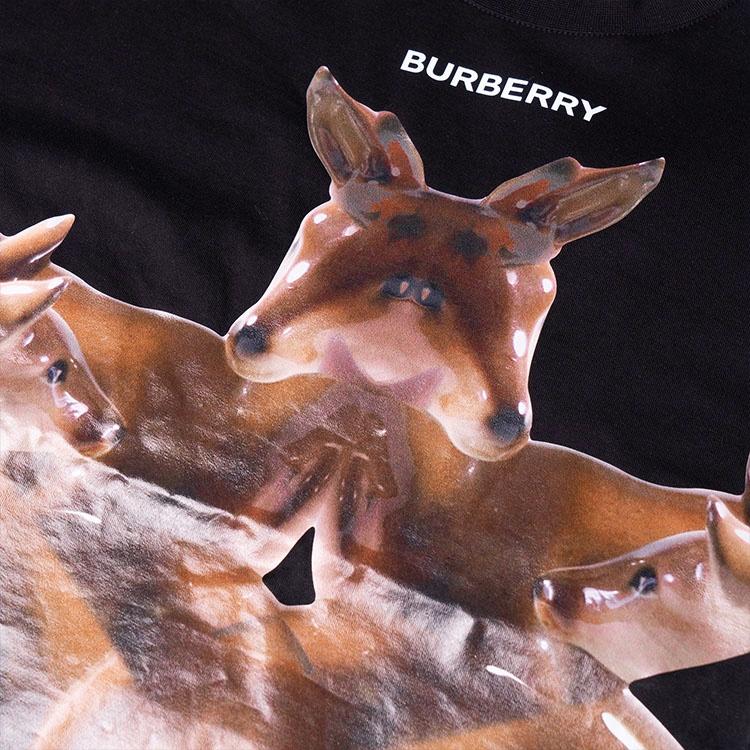 Мужская футболка Burberry (черная) — фото 6
