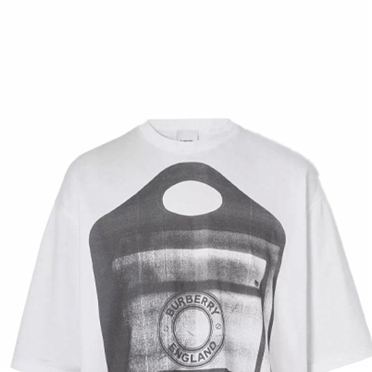 Мужская футболка Burberry T (белая) — фото 6