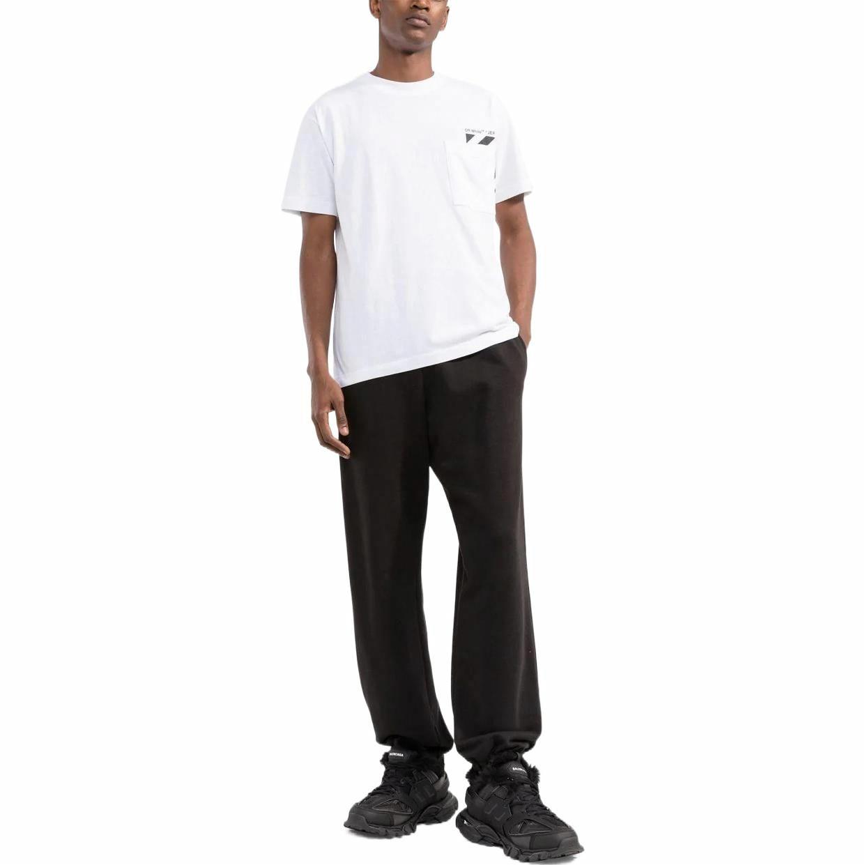 Мужская футболка OFF-WHITE OMAA128C99JER0010110 (черная) — фото 2