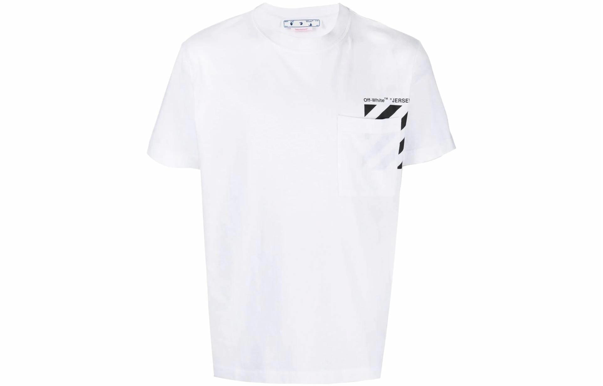 Мужская футболка OFF-WHITE OMAA128C99JER0010110 (черная)