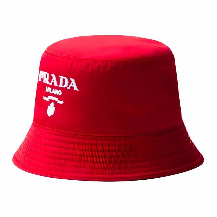 Женская панама Prada PRADA (красно-белая)