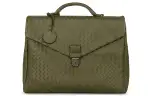Bottega Veneta Sheepskin Briefcase, Handbag Men's Olive Green