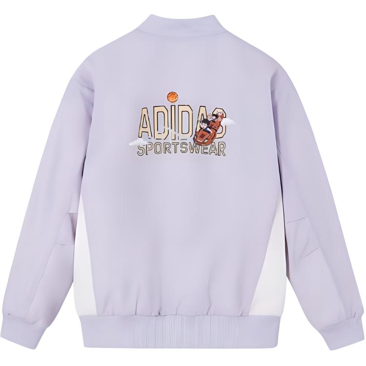 Унисекс куртка adidas sportswear / (светло-фиолетовый / белый) — фото 2