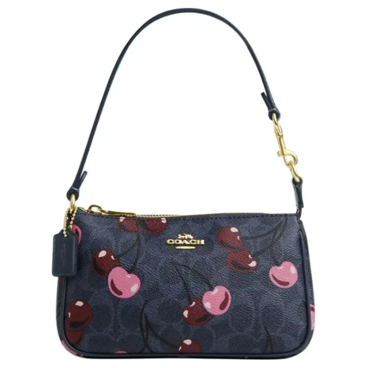 COACH Nolita Artificial Leather Handbag, Shoulder Bag Small Women's Blue
