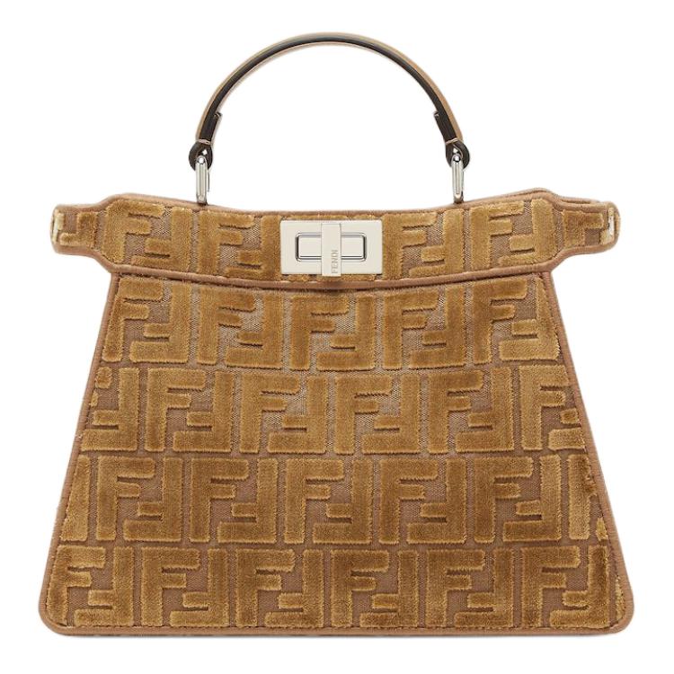Женская сумка Fendi Peekaboo ISeeU (бежевая)