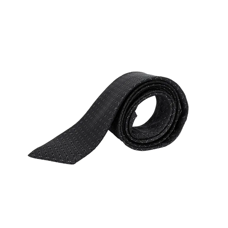 GUCCI Mulberry Silk Ties Unisex Black