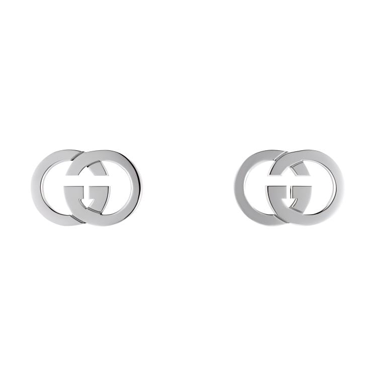 Серьги Gucci Interlocking из серебра (серебряные)