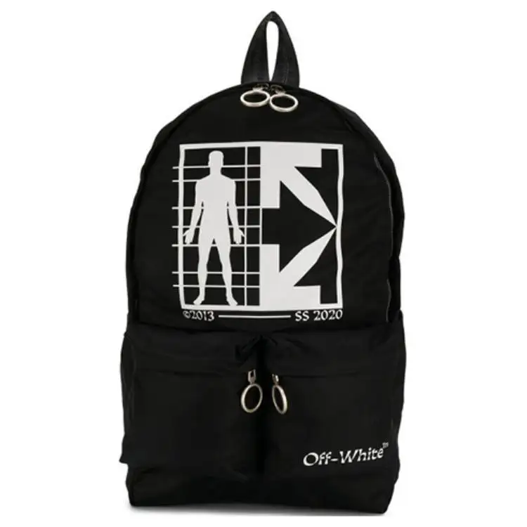 OFF WHITE Polyester Backpack Men's Black
